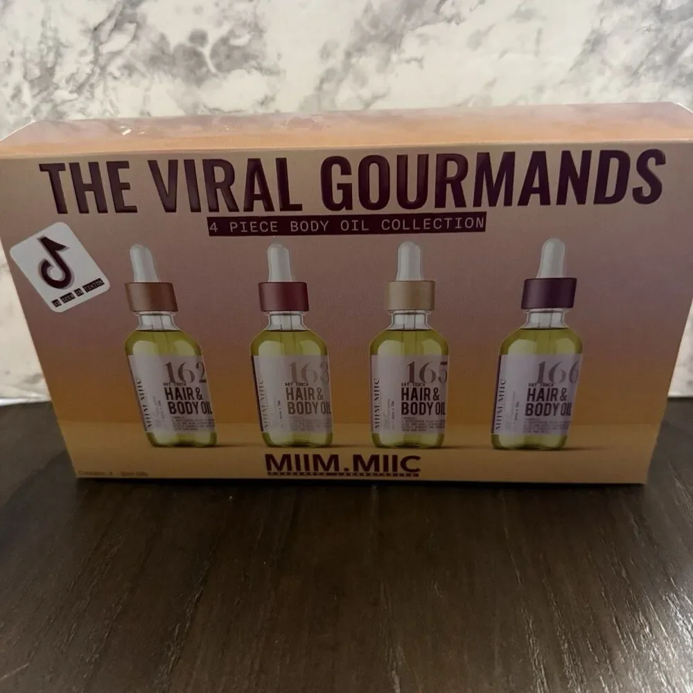 Miim Miic The Viral Gourmands 4 Piece Body Oil Collection 10ml TikTok NIB